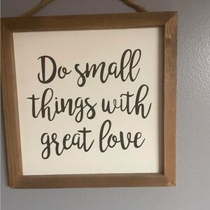 Rustic Brown and White Wall Decor Sign